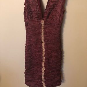 Robert Rodriguez red scrunch dress